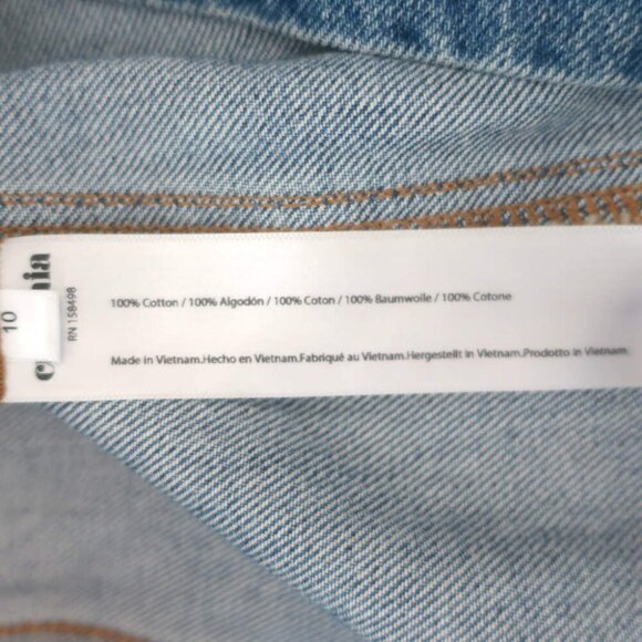 Cult Gaia Anice Buckled Cutout Halter Mini Dress Blue Denim Size 10 NEW - Picture 8 of 9